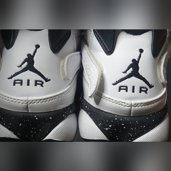 Jordan 6 Rings Basketball Shoes Mens White Black Speckle 322992-106 High Top
